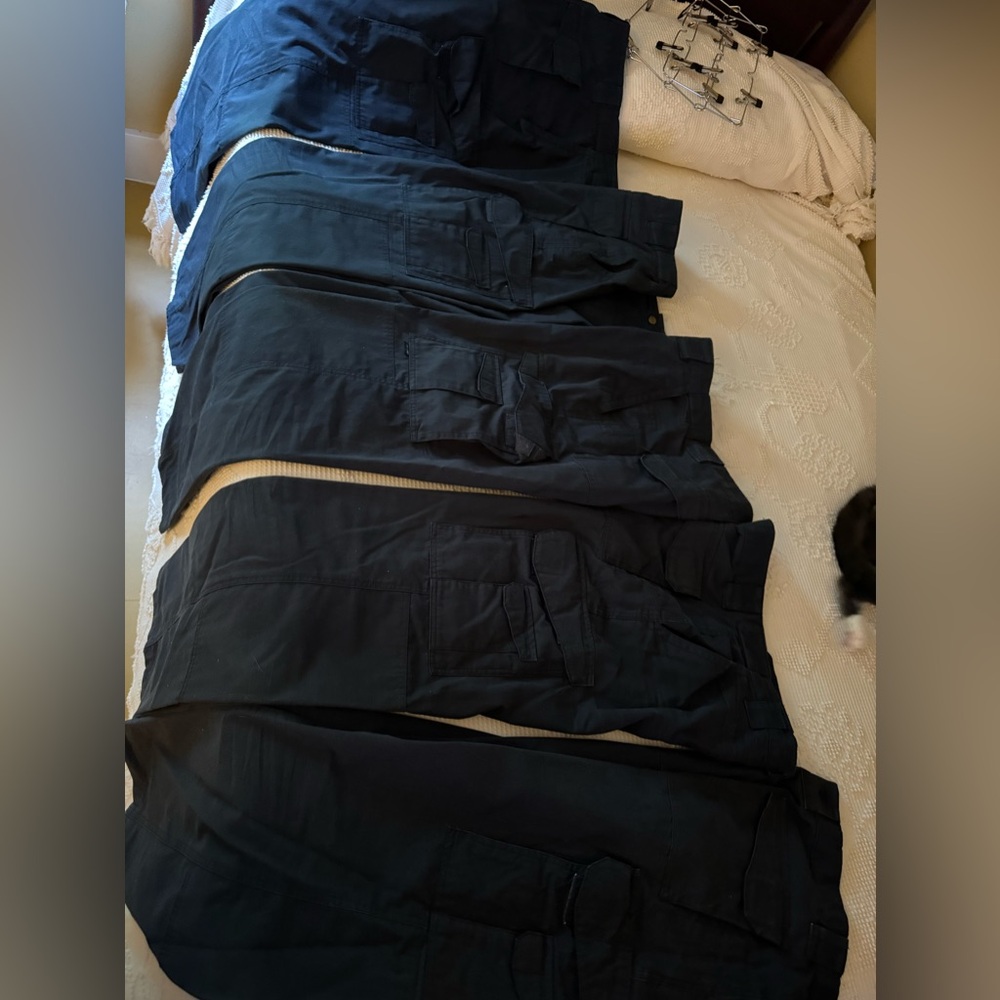 5 pair of Tru-Spec tactical uniform pants. GUC